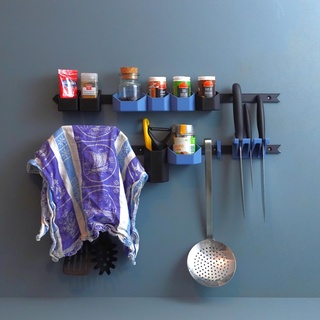 especia estante cocina utensilio carril especia estante cocina utensilio carril 3d print model - Mito3D