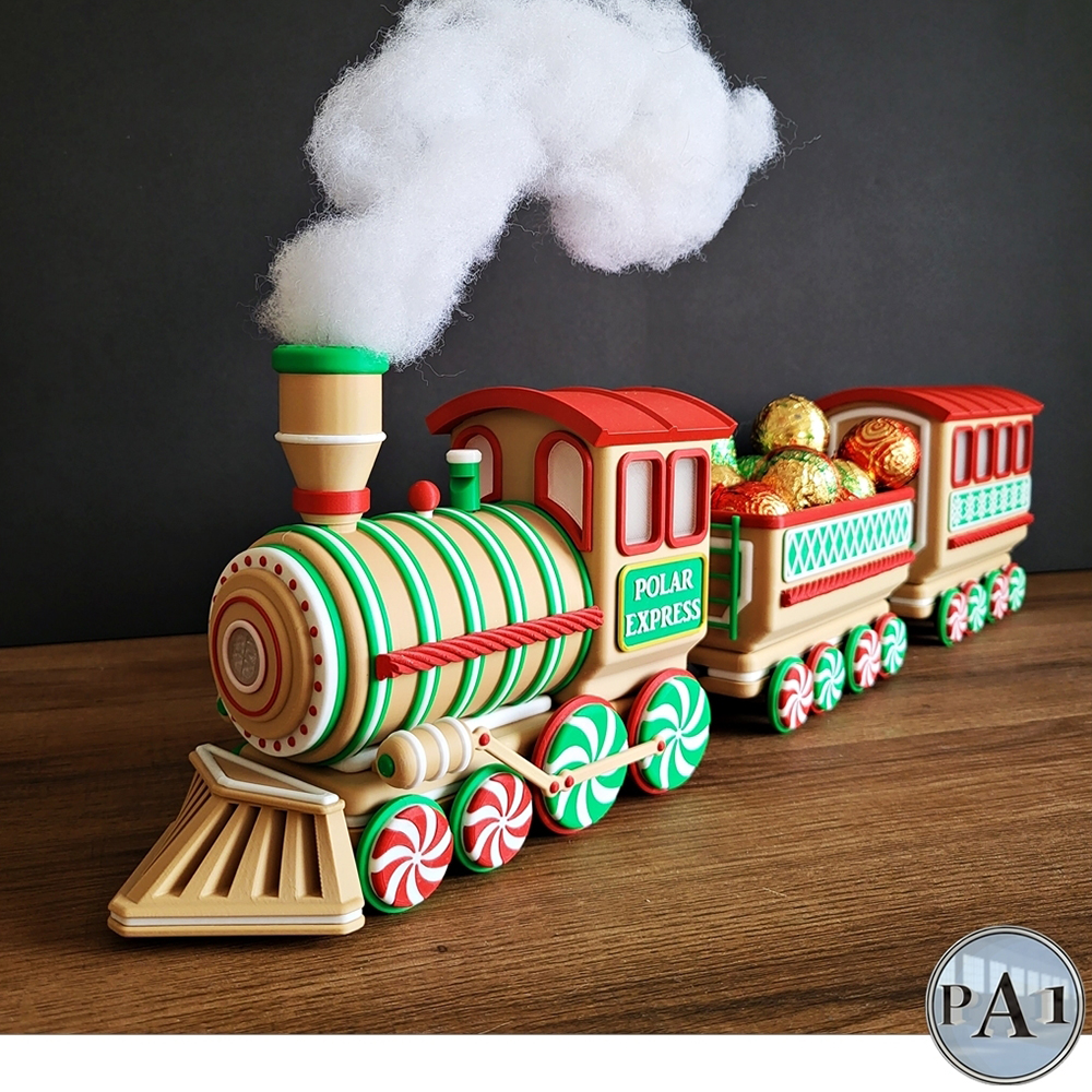 illuminated christmas gingerbread train 3D print model - Mito3D