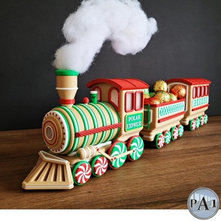 illuminated christmas gingerbread train 3d print model - Mito3D