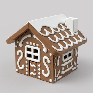 foldable gingerbread house 3d print model - Mito3D