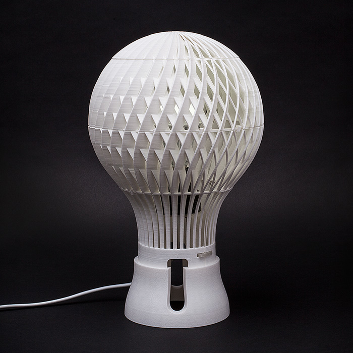 cruz torção redemoinho tecelagem lâmpada gadget 3D print model - Mito3D