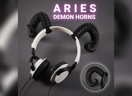 aries demon horns cosplay fab365 3d print model - Mito3D