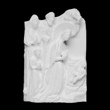 altarpiece lady child saint augustine scan christianity jesus mary relief christ our-lady saint-augustine 3d print model - Mito3D