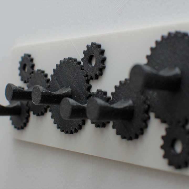 manos llave decoración gancho útil pared engranaje color colgar 3D print model - Mito3D