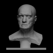 marble bust man scan head portrait sculpture 3d print model - Mito3D