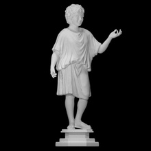 bronzo statua camillo accolito scansione metallo scultura ragazzo imperatore sacrificio in attesa 3d print model - Mito3D