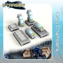 cryo chambers store sci-fi star terrain miniature scifi wars tabletop starship landing 28mm hangar openlock traveller danger starfinder traveler 3d print model - Mito3D