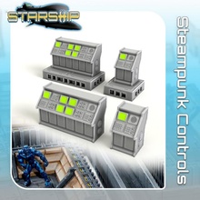 Steampunk kontroller mağaza sci fi star arazi minyatür savaşlar masaüstü yıldız gemisi iniş 28mm hangar gezgin Tehlike 3d print model - Mito3D