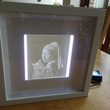 lithophane ikea ribba frame led lighting art decorative gift photo picture cadre 3d print model - Mito3D