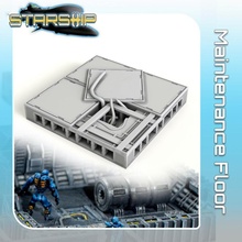 Instandhaltung Fußboden Geschäft sci fi Star Terrain Miniatur scifi Kriege Tischplatte Raumschiff Landung 28mm Halle openlock Reisender Achtung Sternsucher 3d print model - Mito3D