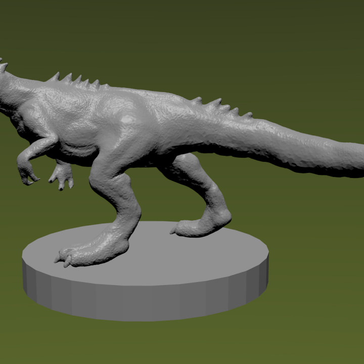 allosaure dinosaure miniature donjons dragons 3D print model - Mito3D