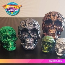 fancy skull 2 - free res & garden decoration easy halloween spooky decor haunted fancyskull 3d print model - Mito3D