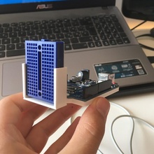 arduino uno + mini tábua pão monte aparelhos eletrônicos robô cnc minibreadboard 3d print model - Mito3D