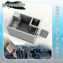 narrow bunk cabin store sci-fi star terrain miniature scifi wars tabletop starship landing 28mm hangar openlock traveller danger starfinder traveler 3d print model - Mito3D