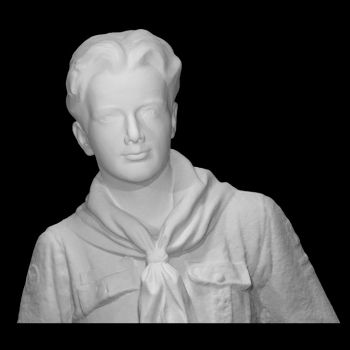 buste idéal scout analyse l'histoire garçon Masculin boy idea tait mckenzie public art 3D print model - Mito3D