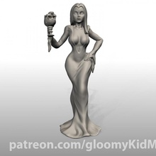 vampir kız gotik korku minyatür dnd ölüm 3d print model - Mito3D