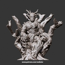 ent trono negozio fantasia Groot 3 3d print model - Mito3D