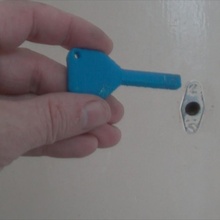 utility cabinet meter square key 3d print model - Mito3D
