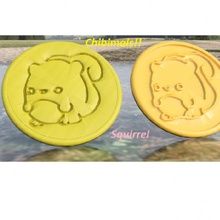 squirrel chibimals coaster pair animals fun handy kids kitchen love household drinkcoaster practical idealab drinkcoasters 3d print model - Mito3D