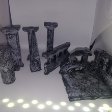 timey smashed ruins scatter terrain tabletop gaming 28-32mm miniatures wargaming warhammer lotr dungeonsanddragons dnd tabletopterrain ageofsigmar 3d print model - Mito3D