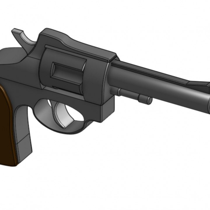 revolver pistol 3d cad design gun modelling onshape 3D print model - Mito3D