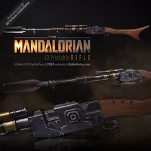 mandaloriano rifle 3d livre arma fogo suporte Estrela Guerra Estrelas vestível cosplay Disney bobafett boba 3d print model - Mito3D