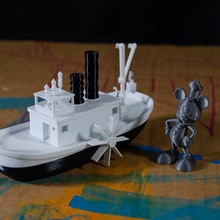 vapur willi tekne çocuklar yüzer gemi oyuncak banyo Disney fare buhar yüzmek Mickey micky küvet 3d print model - Mito3D