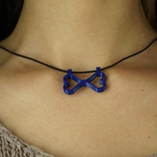 kolye pendant jewellery bone heart necklace 3d print model - Mito3D