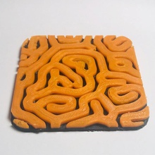 diffusion réaction texture Coaster jardin modèle outil utilitaire 3d print model - Mito3D