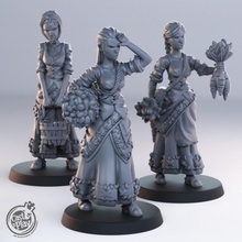 small town girl pre-supported tabletop fantasy female human farmer dnd castnplay townsfolk 3d print model - Mito3D