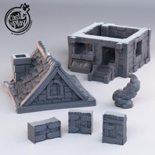 house tabletop fantasy modular town dnd castnplay 3d print model - Mito3D