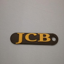 jcb logo porte clés ventilateur art excavatrice chargeur roue 3d print model - Mito3D