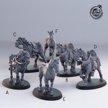 atlar pre supported masaüstü hayvan fantezi binmek at dnd kararlı Castnplay 3d print model - Mito3D