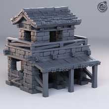 ahırlar masaüstü fantezi ev dnd atlar kararlı Castnplay kasaba halkı 3d print model - Mito3D