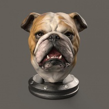 ingilizce bulldog oyuncaklar oyunlar güzel Şirin dekoratif sıra köpek eğlence komik gerçekçi heykel Boğa Arkadaş masaüstü arkadaş yavrusu köpekler kürklü yavru sadık 3d print model - Mito3D