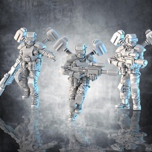 paracaidistas mesa 40k juego Guardia miniaturas sci fi guerra miniatura imperial martillo equipo astra wh militorum 3d print model - Mito3D