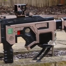 Borderlands pistola piernas canalla apuntalar réplica fabricante solido 3d print model - Mito3D