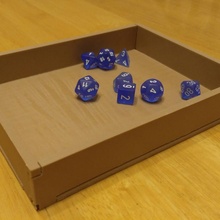 plegable bandeja juguetes juegos juego azar mesa d20 mazmorras dragones pionero 3d print model - Mito3D