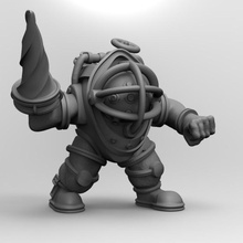bioshock bigdaddy mini jeu vidéo steampunk mech costume percer videur 3d print model - Mito3D