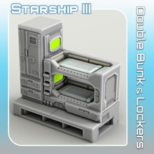 cuccetta armadietti tavolo sci fi stella terreno miniatura scifi guerre nave stellare atterraggio 28mm hangar openlock viaggiatore Pericolo starfinder 3d print model - Mito3D