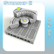 kanepe Ayarlamak masaüstü sci fi star arazi minyatür bilimkurgu savaşlar yıldız gemisi iniş 28mm hangar açık kilit gezgin Tehlike bulucu 3d print model - Mito3D