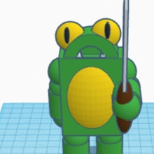 warrior frog 3d print model - Mito3D