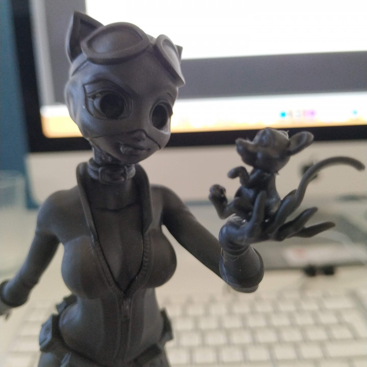 catwoman style stylised fan work love art cat cute girl hero sexy woman dc 3D print model - Mito3D