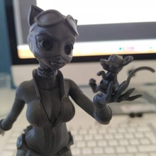 catwoman stile stilizzato fan amore arte gatto carina ragazza eroe sexy donna dc 3d print model - Mito3D