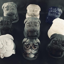 cachorrinho pug ídolo estátua animais fofa cão modelo miniatura cachorro cachorros pugs 3d print model - Mito3D