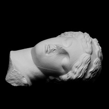 cabeza dormido muerto niña escanear retrato escultura helenístico mármol yeso artec smk openglam niobido eva open 3d print model - Mito3D