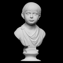 boy field army cap scan bust portrait sculpture artec smk openglam artec-eva smkopen 3d print model - Mito3D