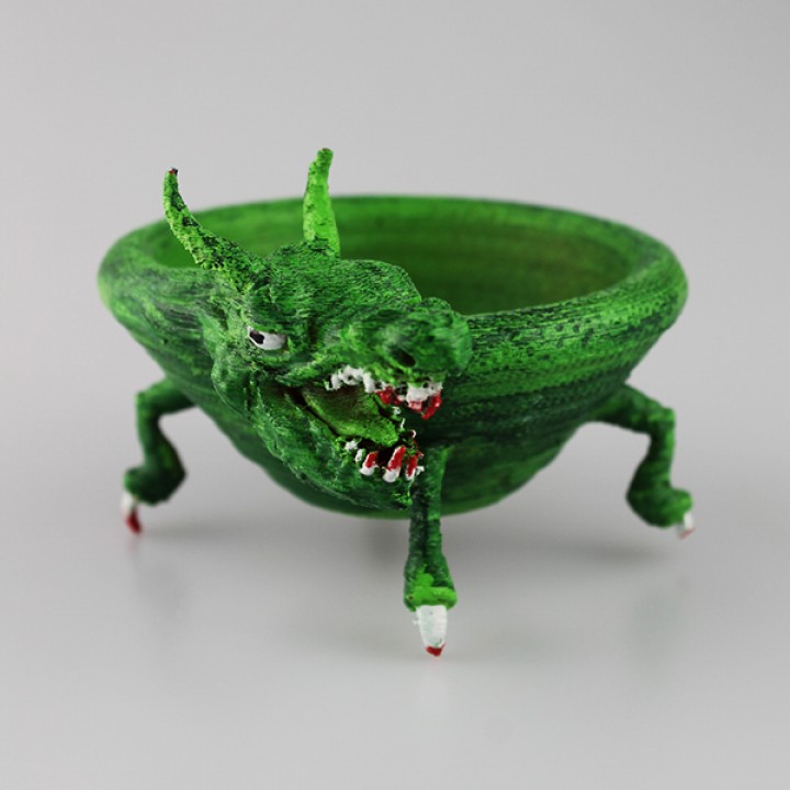 mystic dragon bowl & garden 3D print model - Mito3D