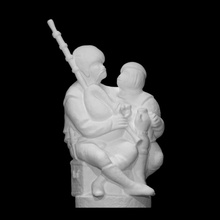 bagpipe player - bruegel fountain scan architecture decorative inspiration painter brussels 3d print model - Mito3D