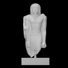 figure man scan ancient belt egypt egyptian sculpture limestone polychrome sothebys kilt 3d print model - Mito3D